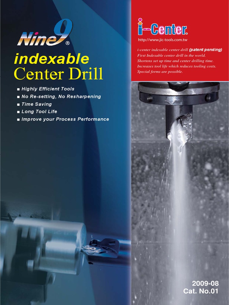 Indexable Center Drill PDF Drill Steel