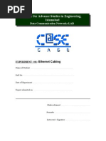 Lab#1 Ethernet Cabling