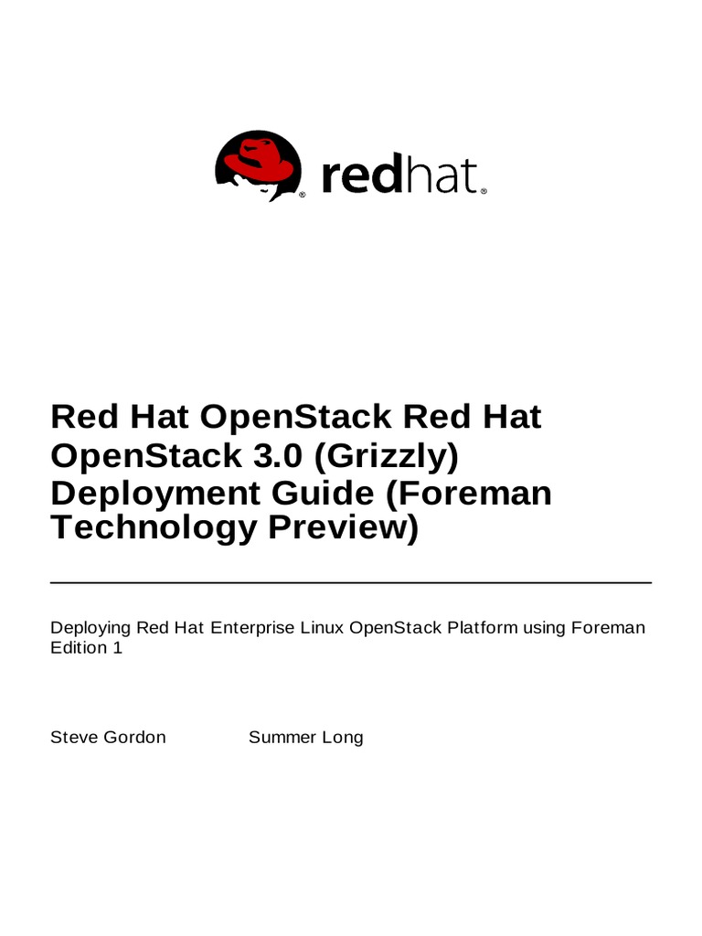 Red Hat OpenStack-3-Deployment Guide Foreman Technical Preview-En-US ...