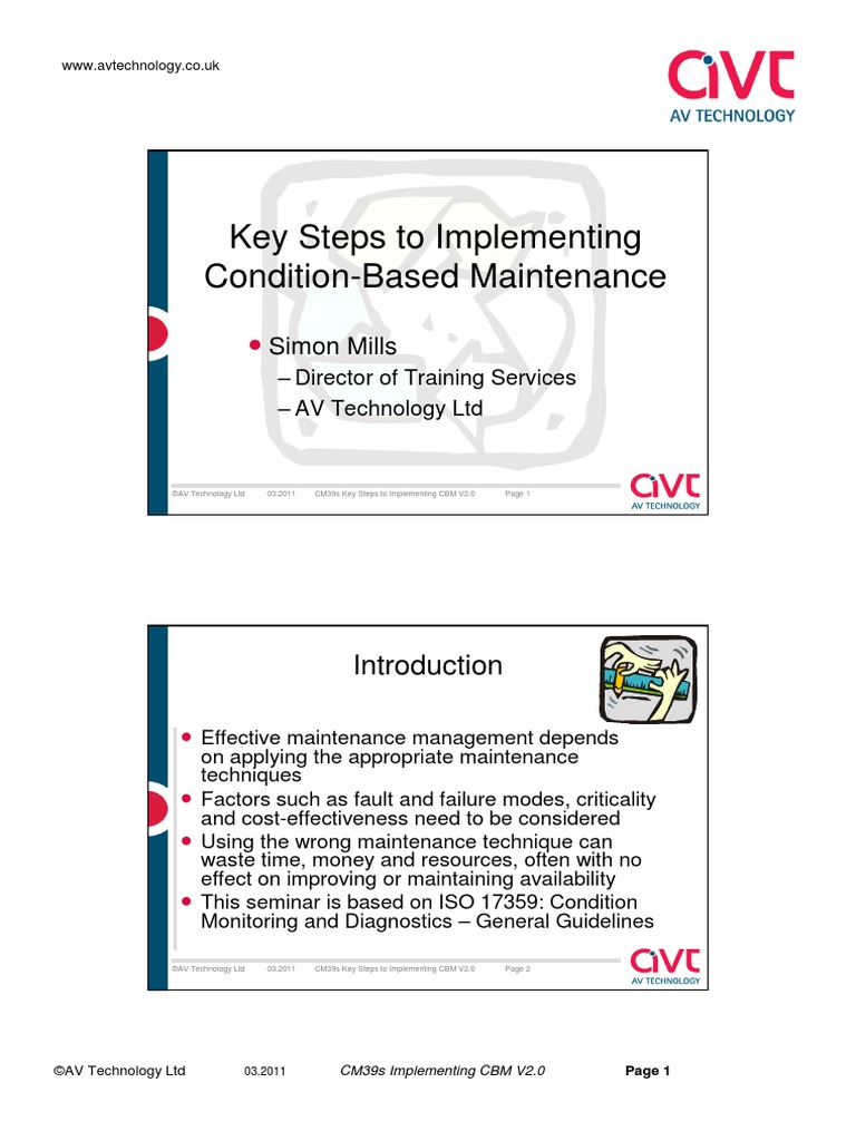 Key Steps For Imple of CBM | PDF | Reliability Engineering | Bearing ...