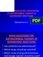 Clinic-Pharmacologic Approaches To Antimicrobial Therapy in Respiratory Infections