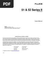 Download Fluke 51-52 Series II Thermometer Users Manual by t2rick SN22323946 doc pdf