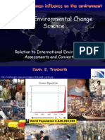 Global Environmental Change Science: Evidence of Human Influence On The Environment