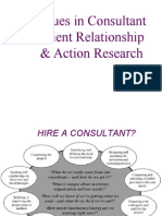 Issues in Consultant Client Relationship Action Research