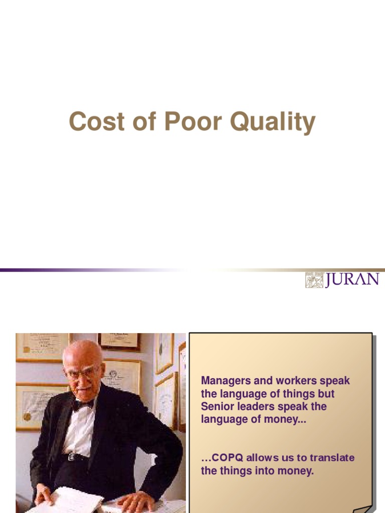 Cost of Poor Quality Profit (Accounting) Quality (Business) Free