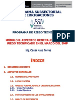 MODULO II - Aspectos Generales de PIPs de Riego Tecnificado 2013