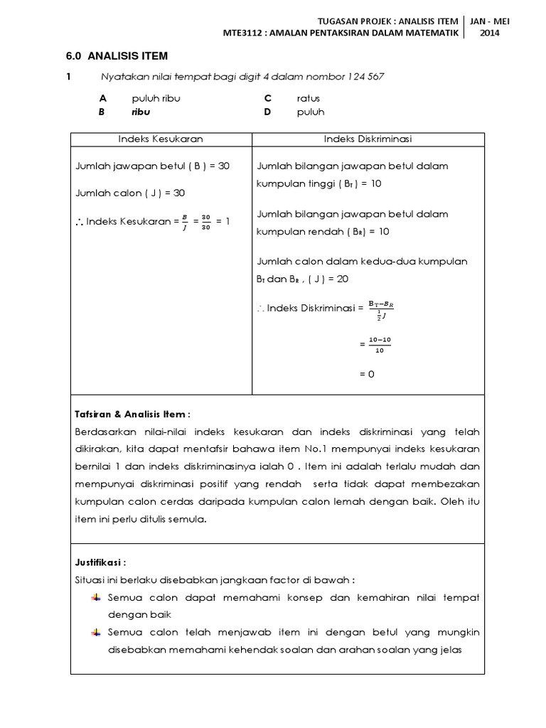 Analisis Item Pdf