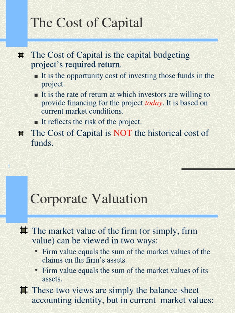 Cost of Capital and Corporate Valuation | PDF | Cost Of Capital | Dividend