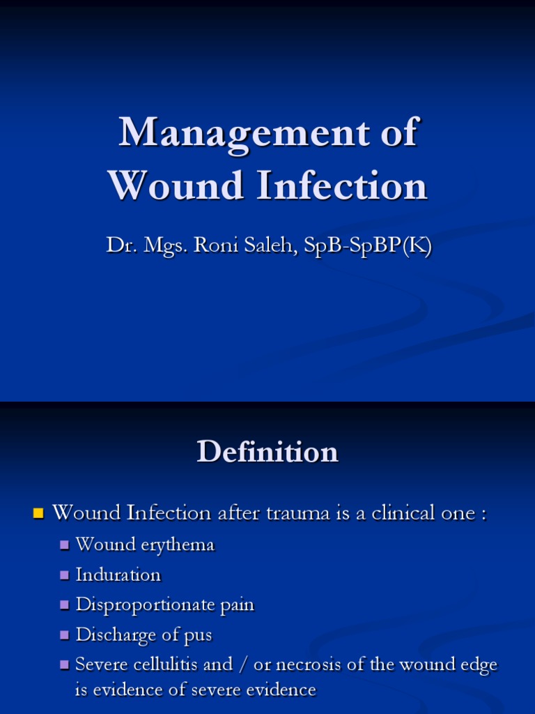 Wound Infection Management Guide | PDF