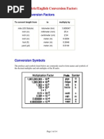 Conversion Factors