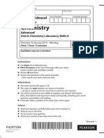 Edexcel Chemistry A2 Unit 6b 2014 Question Paper