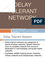 Delay Tolerant Network Paper Presentation