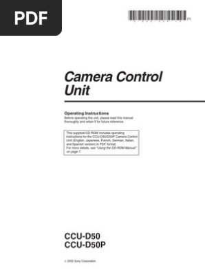 Sony Ccu D 50 Pdf Electromagic Interference Video