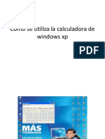 Como Se Utiliza La Calculadora de Windows Xp