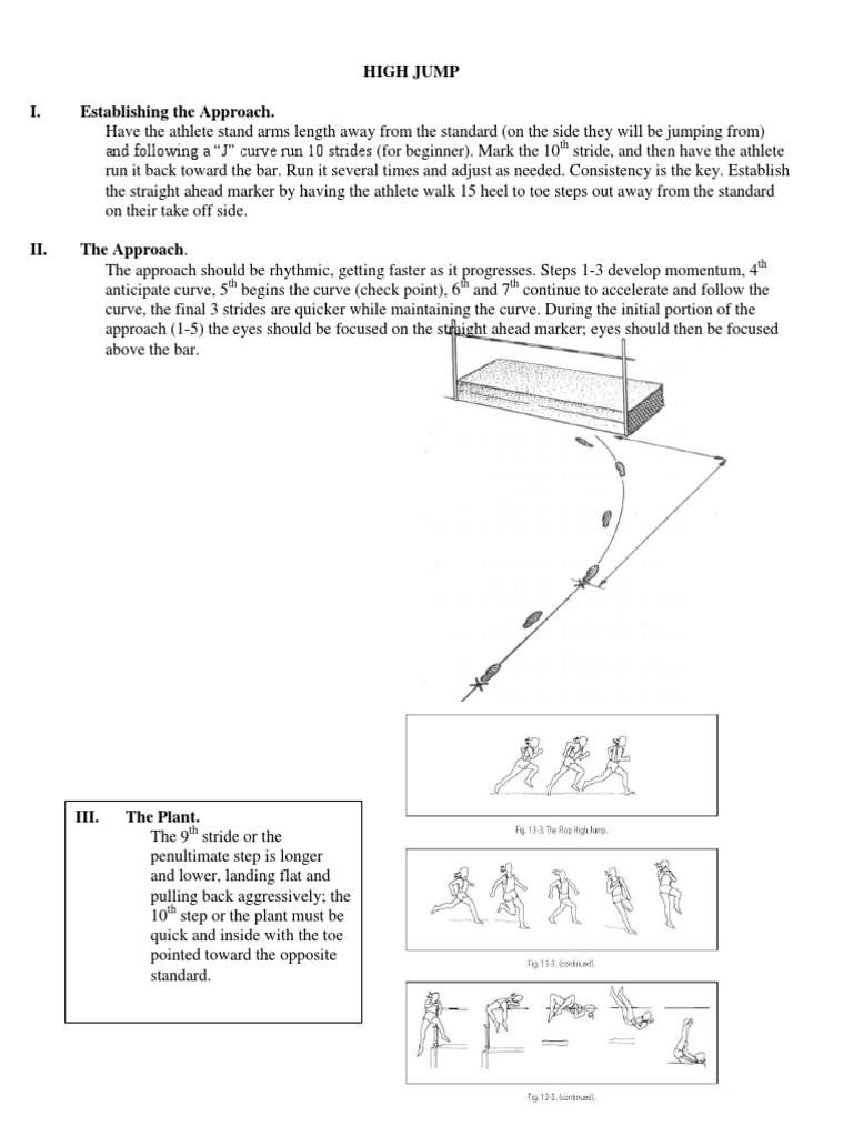 High Jump Info | PDF | Takeoff | Hobbies