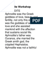 Aphrodite Workshop