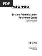 MFGPRO SysAdminReferenceGuide ProgressDatabase WindowsNTServer IG v09