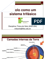 O solo como um sistema trifásico de menos de