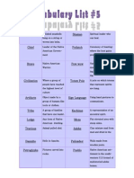 Vocabulary List 5