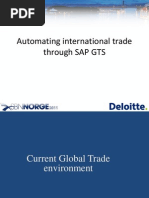 Automating International Trade Through Sap Gts