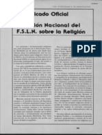 Comunicado Oficial Del FSLN Sobre La Religión