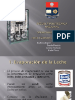 Evaporacion en Proceso de Leche Evaporada- Banda Hurtado Perez