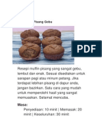 Resepi Muffin Pisang Gebu