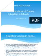 PDHPE Weebly Rationale