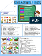 Countable Uncountable Worksheet