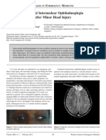 Unilateral Internuclear Ophthalmoplegia After Minor Head Injury