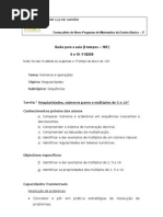 Tarefa Regularidades, Números Pares e Múltiplos de 5 e 10