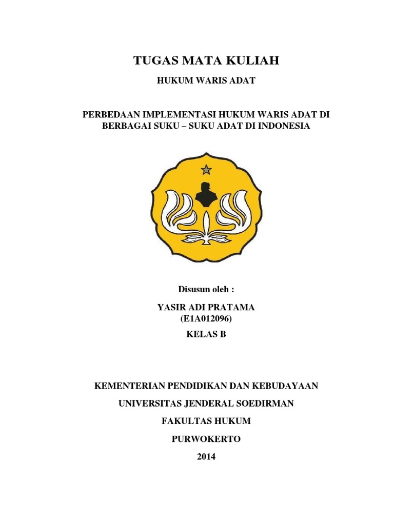Makalah Hukum Waris Adat (Perbedaan Implementasi Hukum Waris Adat Di