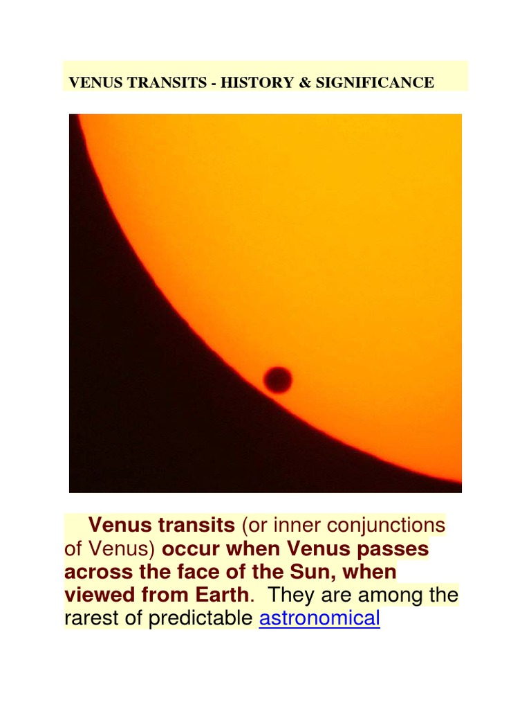 Venus Transits Venus