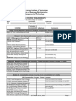 MBA Course Requirements Fall 2012