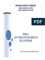  Las Tareas de Desarrollo Del Software