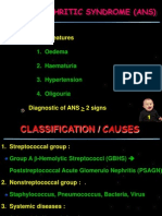 Acute Nephritic Syndrome (Ans) : Clinical Features