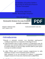 Restaurări Dentare În Zona Frontală Cu Proteza Fixe Metalo-Ceramice