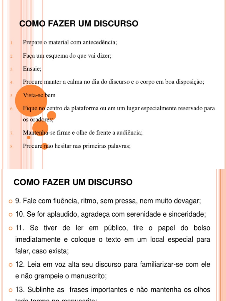 Como Fazer Um Discurso | PDF