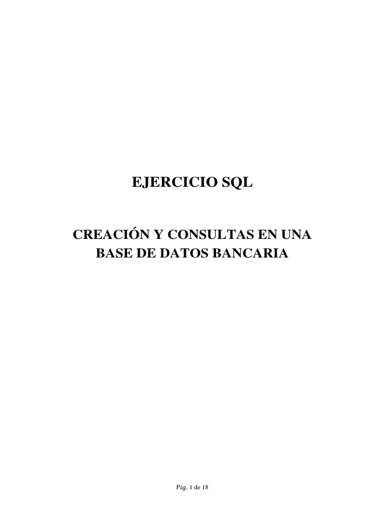 Ejercicio Practico SQL PDF | PDF | SQL | Bases de datos