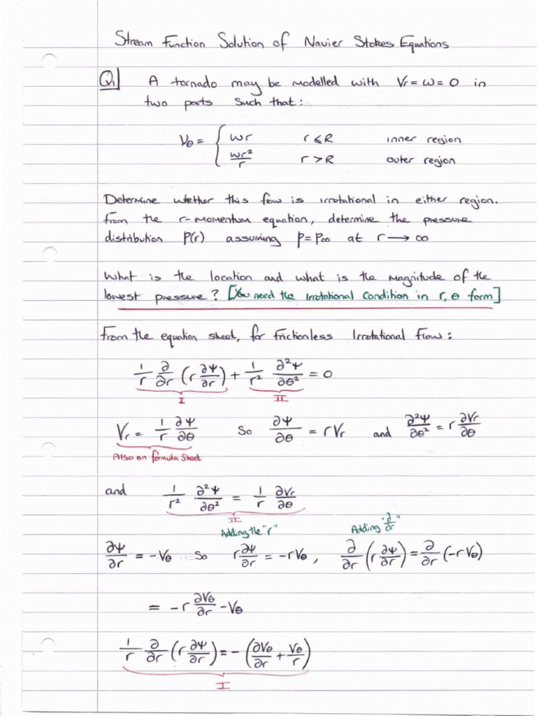 Stream Function Solution of Navier Stokes Equations | PDF | Soft Matter ...