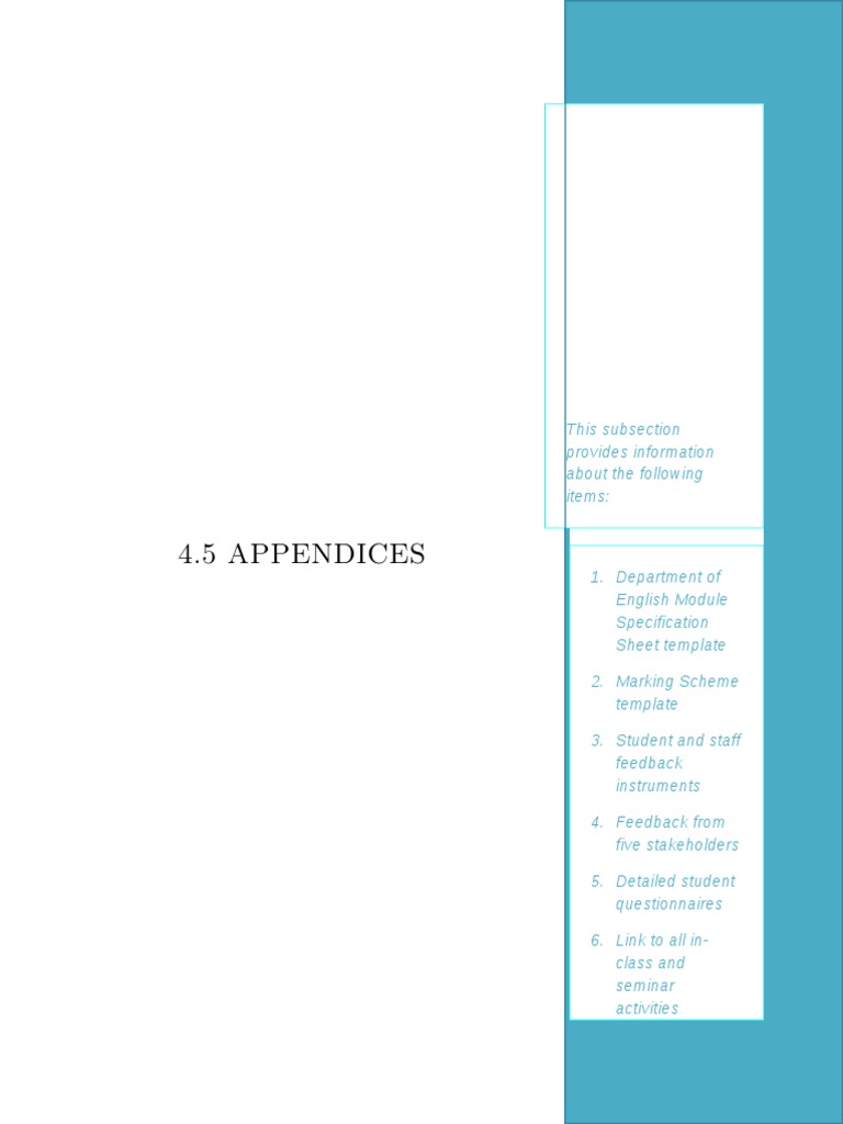Appendices | PDF | Career & Growth