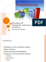 Estatística II - UD II - VA Continua