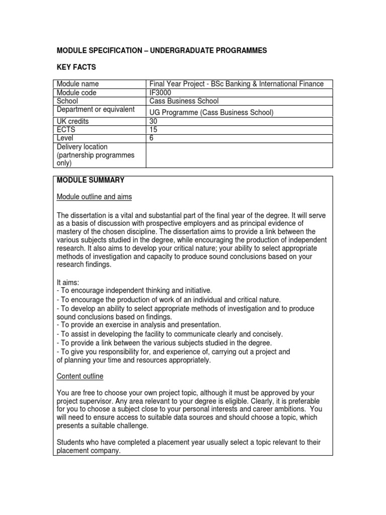 Final Year Project | PDF