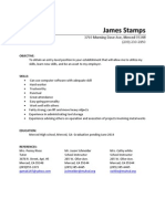 Resume James S