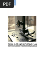 Download REMIX CLOTHING MARKETING PLAN Attached is the Official Marketing Plan1 by Adam Whitney SN22342023 doc pdf