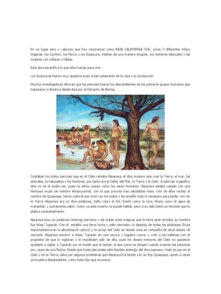 Los Pericúes Fueron Una Etnia Que Habitó El Sur de La Península de Baja ...