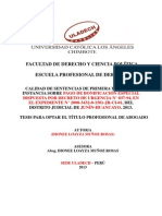 Calidad de sentencias sobre pago de bonificación especial