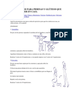 10 Ejercicios para Piernas y Glúteos Que Puedes Hacer en Casa