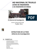 Instructivo, Informe de Tesis