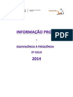 Informações Prova - 2º ciclo - 2014